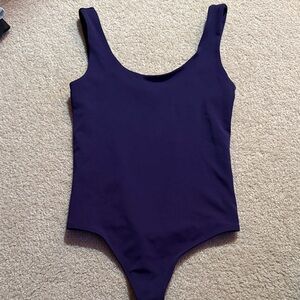 Express Women's Deep Navy/Purple Bodysuit